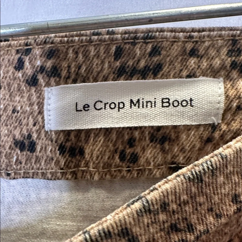 Frame Denim Le Crop Mini Boot pant in snakeskin print.  Size 30. Like new. - Picture 3 of 5